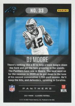 2021 Panini Illusions - Trophy Collection Sapphire #33 DJ Moore Back
