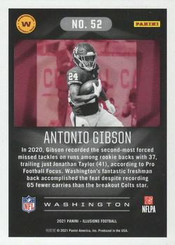 2021 Panini Illusions - Trophy Collection Sapphire #52 Antonio Gibson Back