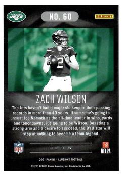 2021 Panini Illusions - Trophy Collection Sapphire #60 Zach Wilson Back