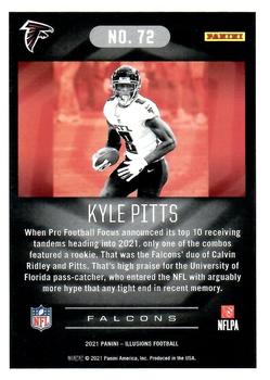 2021 Panini Illusions - Trophy Collection Sapphire #72 Kyle Pitts Back