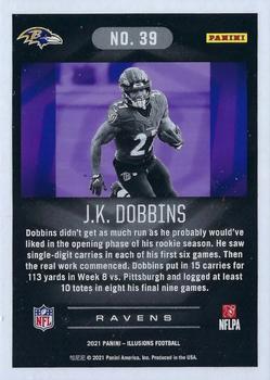 2021 Panini Illusions - Trophy Collection Pink #39 J.K. Dobbins Back