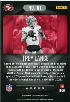 2021 Panini Illusions - Trophy Collection Light Blue #61 Trey Lance Back