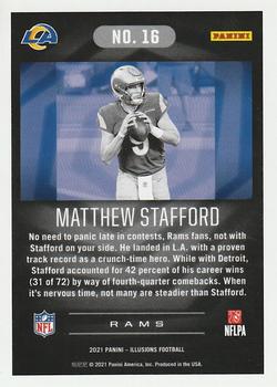 2021 Panini Illusions - Trophy Collection Yellow #16 Matthew Stafford Back