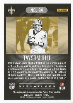 2021 Panini Illusions - Trophy Collection Signatures Red #34 Taysom Hill Back