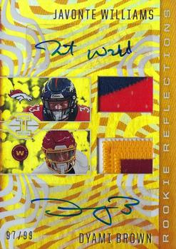 2021 Panini Illusions - Rookie Reflections Dual Patch Autographs #RR-17 Javonte Williams / Dyami Brown Front