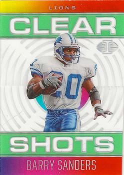 2021 Panini Illusions - Clear Shots Emerald #CS-14 Barry Sanders Front