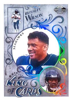 2021 Panini Illusions - King of Cards Mosaic #KC-5 Russell Wilson Front