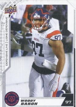 2020 Upper Deck CFL - Blank Back #14 Woody Baron Front
