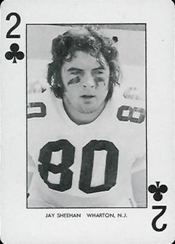 1974 West Virginia Mountaineers Playing Cards #2♣ Jay Sheehan Front