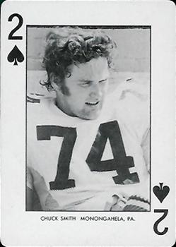 1974 West Virginia Mountaineers Playing Cards #2♠ Chuck Smith Front