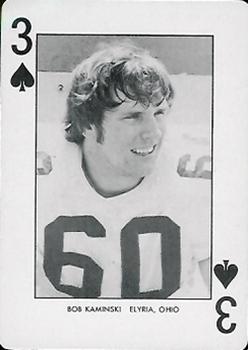 1974 West Virginia Mountaineers Playing Cards #3♠ Bob Kaminski Front