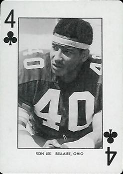 1974 West Virginia Mountaineers Playing Cards #4♣ Ron Lee Front
