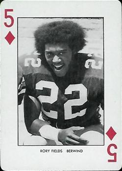 1974 West Virginia Mountaineers Playing Cards #5♦ Rory Fields Front