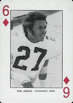 1974 West Virginia Mountaineers Playing Cards #6♦ Paul Jordan Front