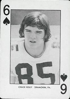 1974 West Virginia Mountaineers Playing Cards #6♠ Chuck Kelly Front