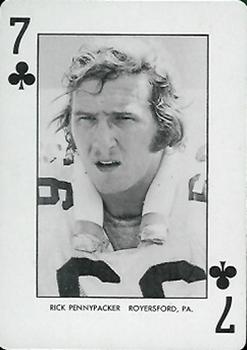 1974 West Virginia Mountaineers Playing Cards #7♣ Rick Pennypacker Front