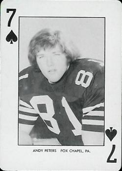 1974 West Virginia Mountaineers Playing Cards #7♠ Andy Peters Front