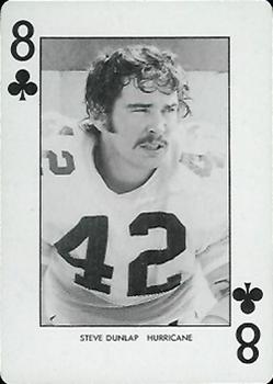 1974 West Virginia Mountaineers Playing Cards #8♣ Steve Dunlap Front