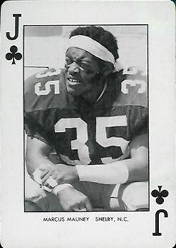 1974 West Virginia Mountaineers Playing Cards #J♣ Marcus Mauney Front
