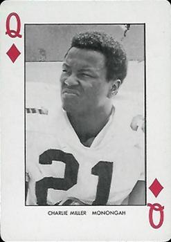 1974 West Virginia Mountaineers Playing Cards #Q♦ Charlie Miller Front
