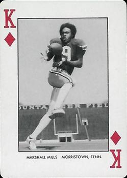 1974 West Virginia Mountaineers Playing Cards #K♦ Marshall Mills Front