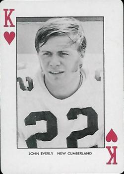 1974 West Virginia Mountaineers Playing Cards #K♥ John Everly Front