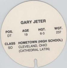 1974 USC Discs #NNO Gary Jeter Back