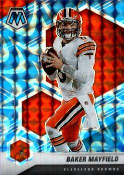 2021 Panini Mosaic - Prizm Reactive Blue #52 Baker Mayfield Front