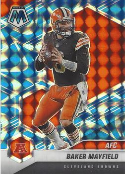 2021 Panini Mosaic - Prizm Reactive Blue #225 Baker Mayfield Front
