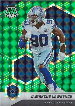 2021 Panini Mosaic - Prizm Green #61 DeMarcus Lawrence Front