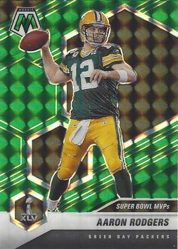 2021 Panini Mosaic - Prizm Green #289 Aaron Rodgers Front