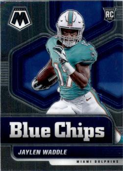 2021 Panini Mosaic - Blue Chips #8 Jaylen Waddle Front