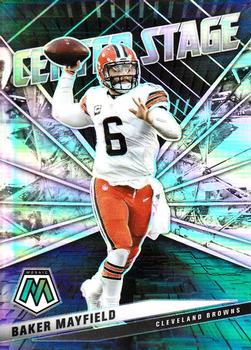 2021 Panini Mosaic - Center Stage Prizm Silver #CS14 Baker Mayfield Front
