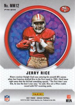 2021 Panini Mosaic - Men of Mastery Prizm Silver #MM12 Jerry Rice Back