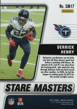 2021 Panini Mosaic - Stare Masters #SM17 Derrick Henry Back