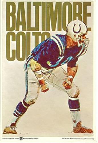 1968 Fleer Big Signs #NNO Baltimore Colts Front