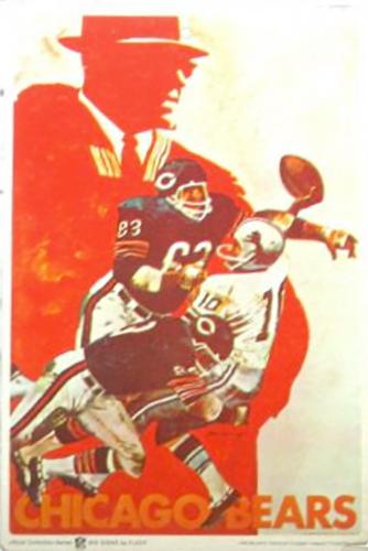1968 Fleer Big Signs #NNO Chicago Bears Front