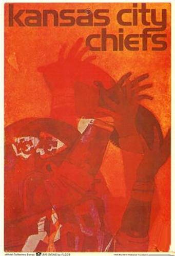 1968 Fleer Big Signs #NNO Kansas City Chiefs Front