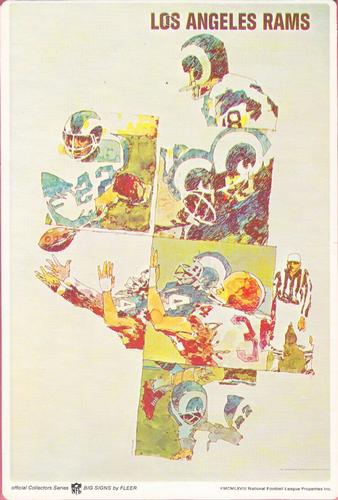 1968 Fleer Big Signs #NNO Los Angeles Rams Front