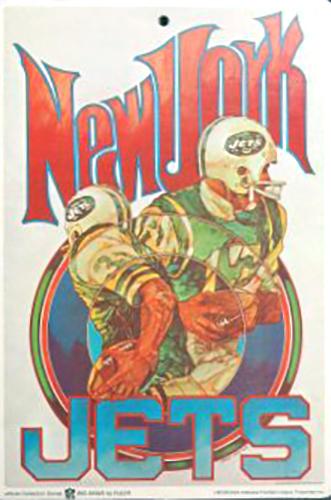 1968 Fleer Big Signs #NNO New York Jets Front