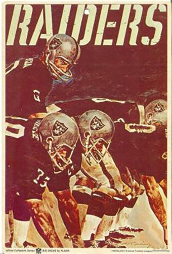 1968 Fleer Big Signs #NNO Oakland Raiders Front