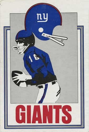 1974 Fleer Big Signs #NNO New York Giants Front