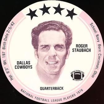 1976 Saga Discs #NNO Roger Staubach Front