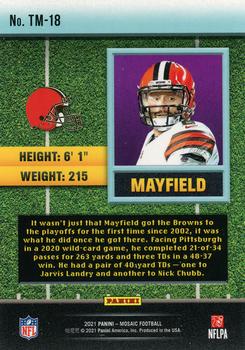 2021 Panini Mosaic - Touchdown Masters #TM-18 Baker Mayfield Back