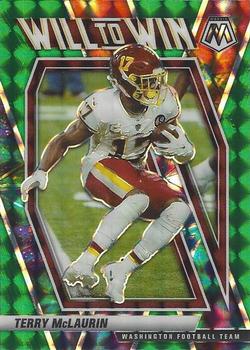 2021 Panini Mosaic - Will to Win Mosaic Green #WW-15 Terry McLaurin Front