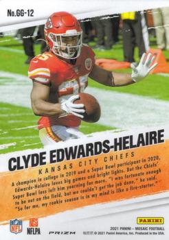 2021 Panini Mosaic - Got Game? Mosaic Green #GG-12 Clyde Edwards-Helaire Back