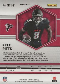 2021 Panini Mosaic - Rookie Variations Silver #311-V Kyle Pitts Back