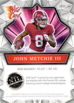 2021 Wild Card Alumination NIL #ANBC-40 John Metchie III Back