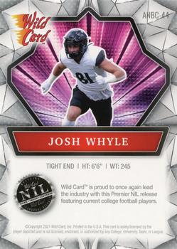 2021 Wild Card Alumination NIL #ANBC-44 Josh Whyle Back