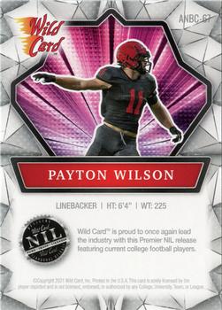 2021 Wild Card Alumination NIL #ANBC-67 Payton Wilson Back